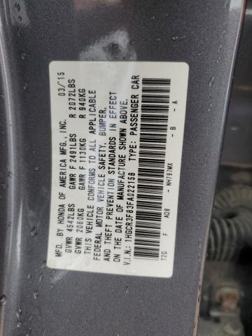 2015 HONDA ACCORD EXL #3284116553