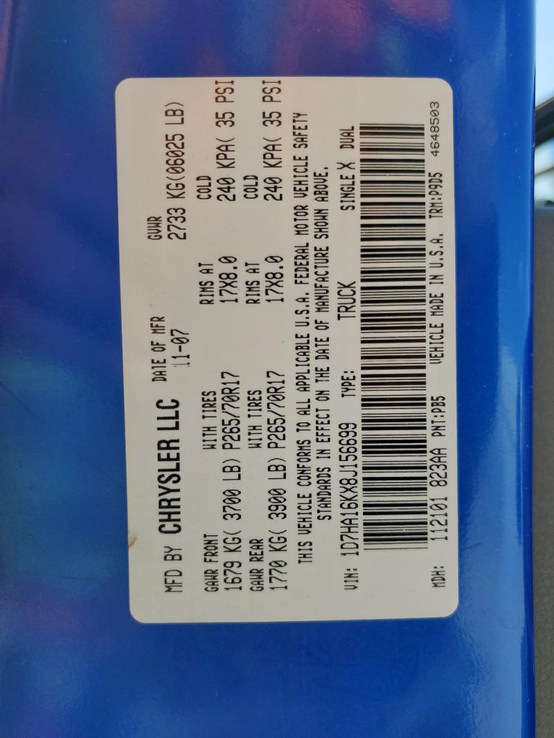 2008 DODGE RAM 1500 S #3279869268