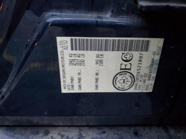 2012 NISSAN ALTIMA BAS - 1N4AL2AP2CN521897