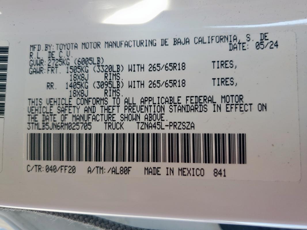 2024 TOYOTA TACOMA DOU - 3TMLB5JN6RM025705