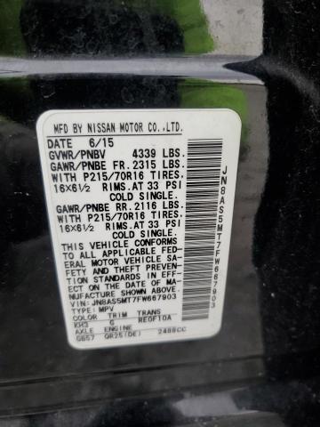 2015 NISSAN ROGUE SELE #3285012966