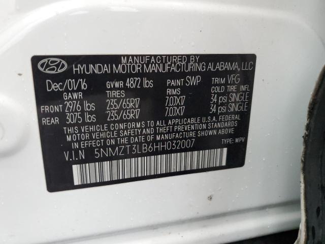 2017 HYUNDAI SANTA FE S - 5NMZT3LB6HH032007