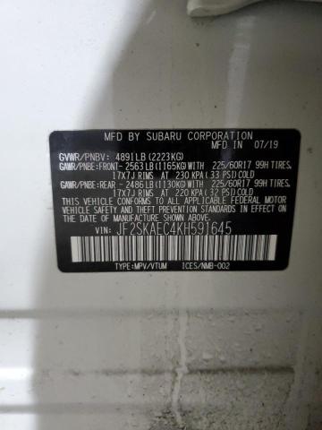 2019 SUBARU FORESTER P - JF2SKAEC4KH591645