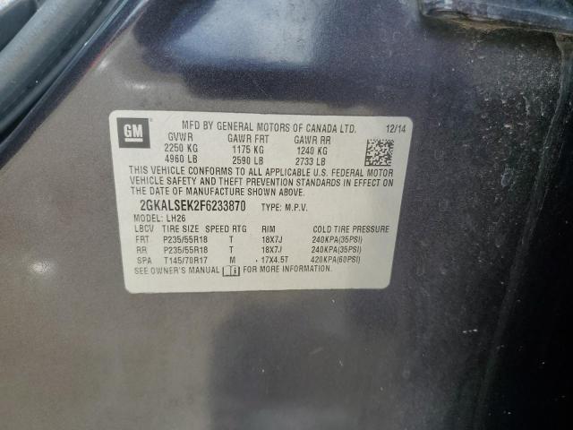 2015 GMC TERRAIN SLT 2GKALSEK2F6233870