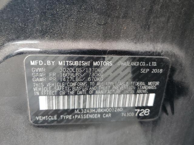 2019 MITSUBISHI MIRAGE ES - ML32A3HJ8KH001280