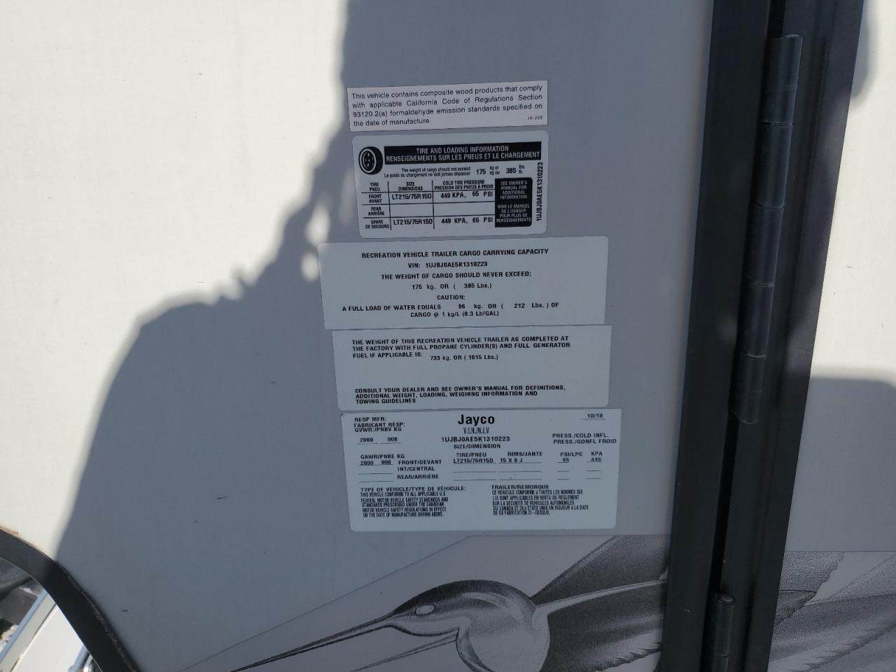 Lot #3287678006 2019 JAYC JAY JAYCO