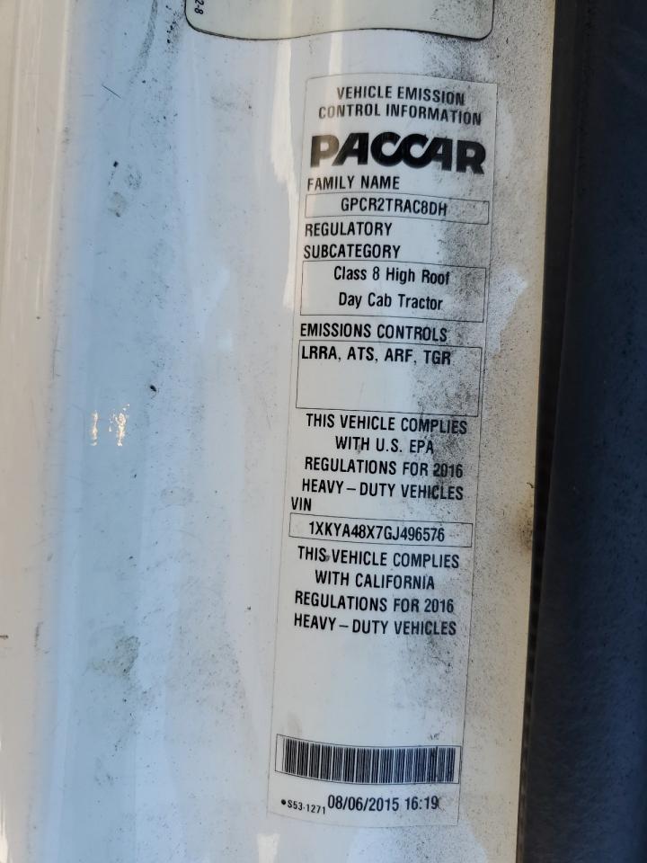 Lot #3317801067 2016 KENWORTH CONSTRUCTI