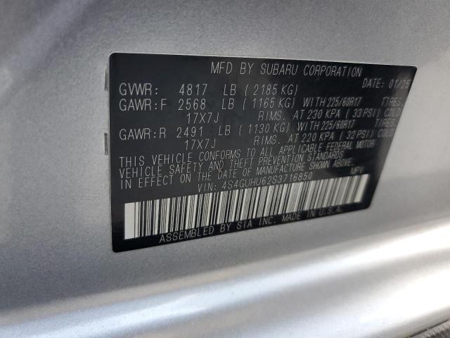 2025 SUBARU CROSSTREK 4S4GUHU62S3716850