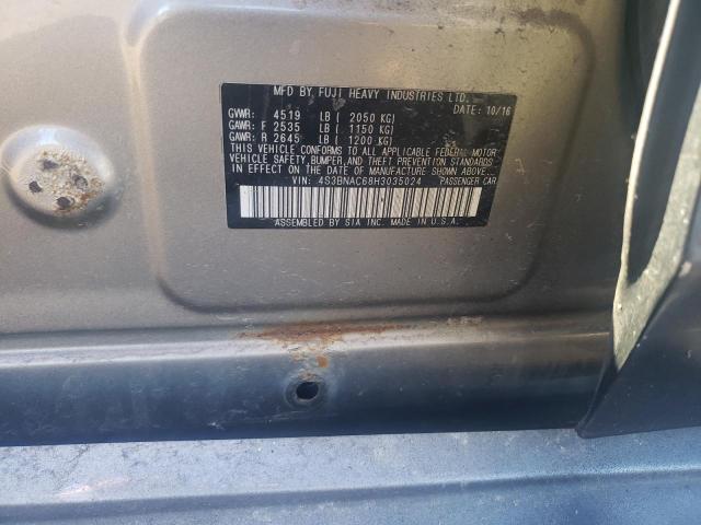 2017 SUBARU LEGACY 2.5 4S3BNAC68H3035024