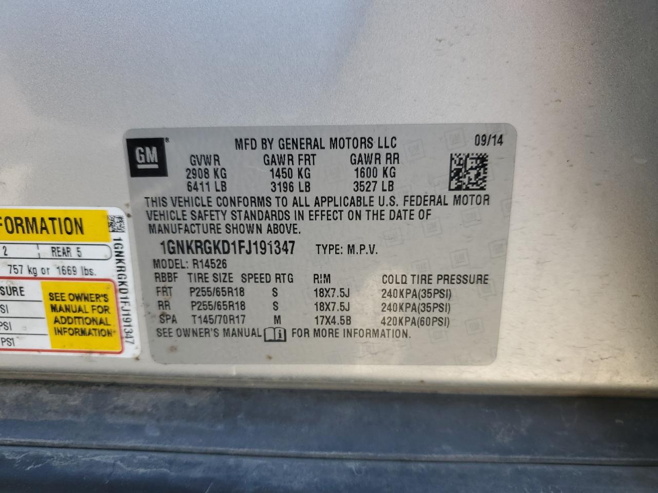 CHEVROLET TRAVERSE LT