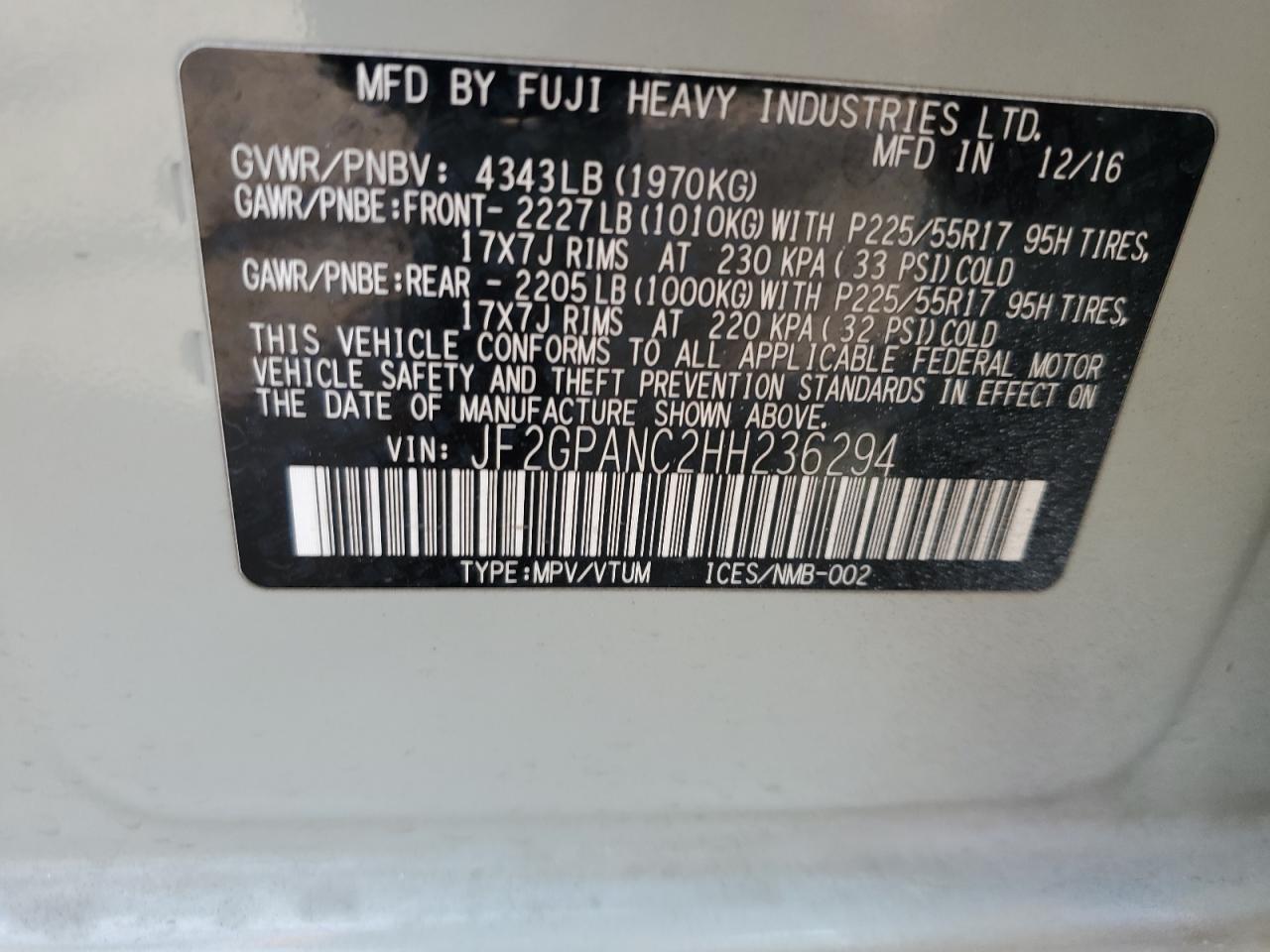 SUBARU CROSSTREK LIMITED