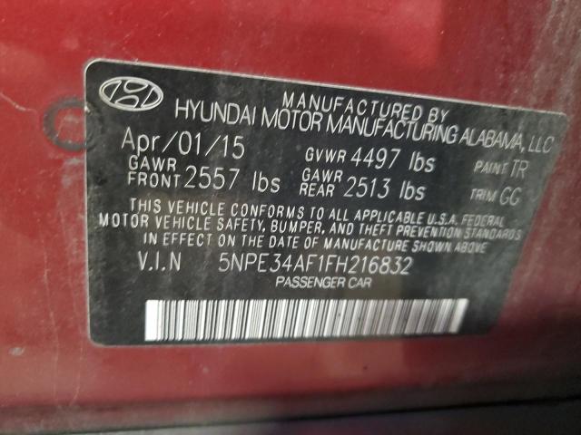 2015 HYUNDAI SONATA SPO 5NPE34AF1FH216832