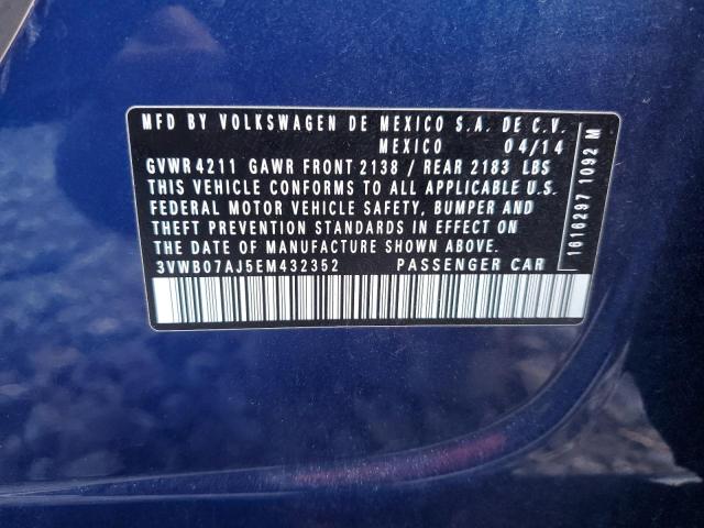 2014 VOLKSWAGEN JETTA SE - 3VWB07AJ5EM432352