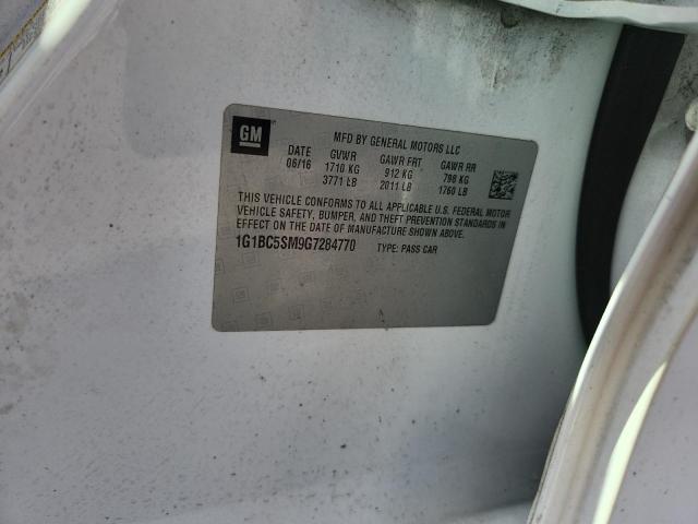 2016 CHEVROLET CRUZE LS 1G1BC5SM9G7284770