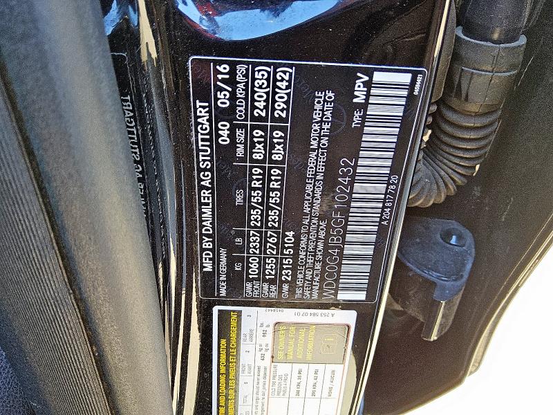 2016 MERCEDES-BENZ GLC 300 - WDC0G4JB5GF102432