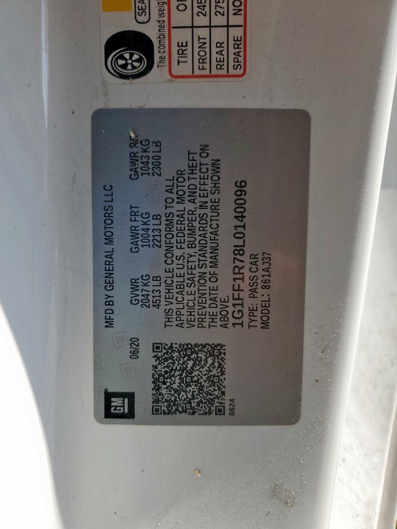 2020 CHEVROLET CAMARO LZ - 1G1FF1R78L0140096