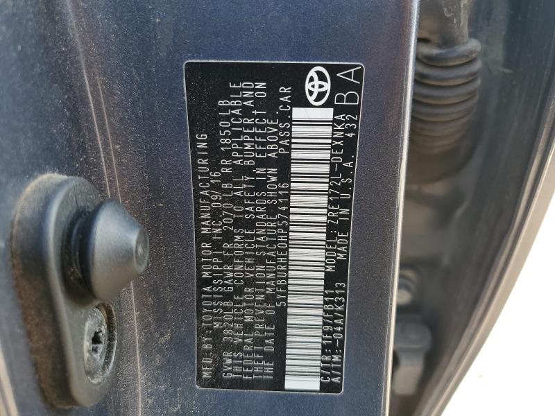 2017 TOYOTA COROLLA L - 5YFBURHE0HP574116