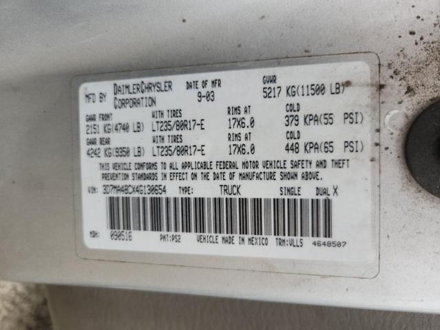 2004 DODGE RAM 3500 S #3274004541