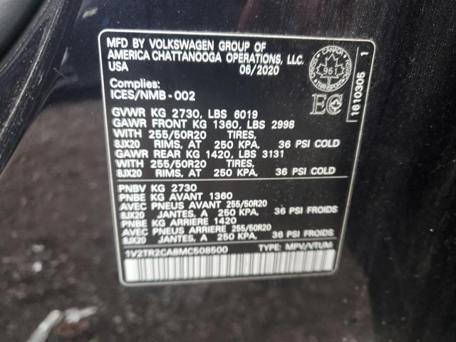 2021 VOLKSWAGEN ATLAS SEL - 1V2TR2CA8MC508500