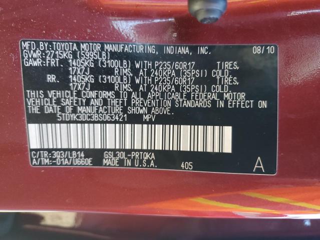 2011 TOYOTA SIENNA XLE #3269204089