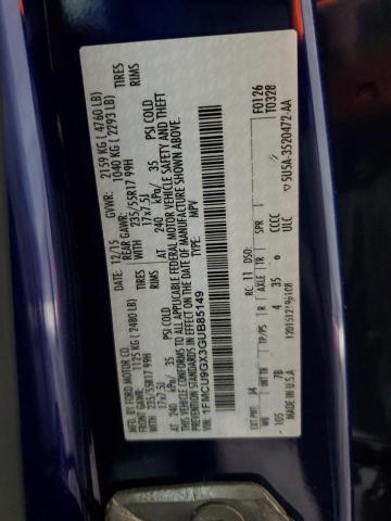 2016 FORD ESCAPE SE - 1FMCU9GX3GUB85149