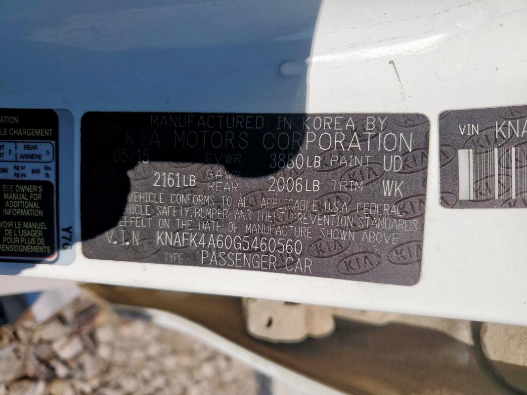 2016 KIA FORTE LX - KNAFK4A60G5460560