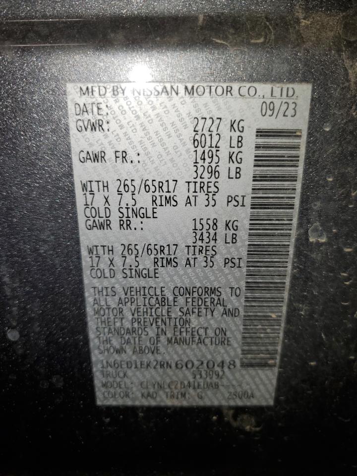 Lot #3311473244 2024 NISSAN FRONTIER S