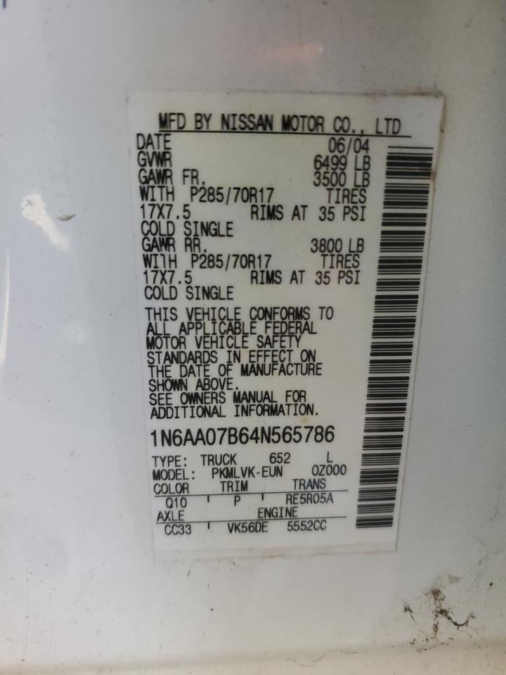 Lot #3282855726 2004 NISSAN TITAN