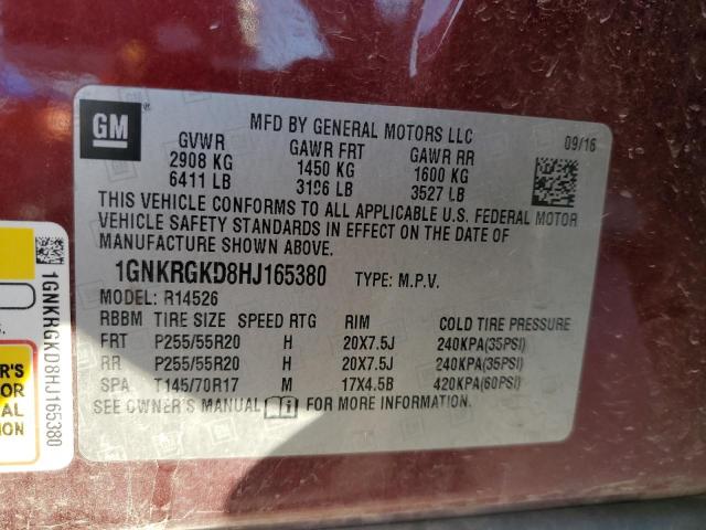 2017 CHEVROLET TRAVERSE L - 1GNKRGKD8HJ165380