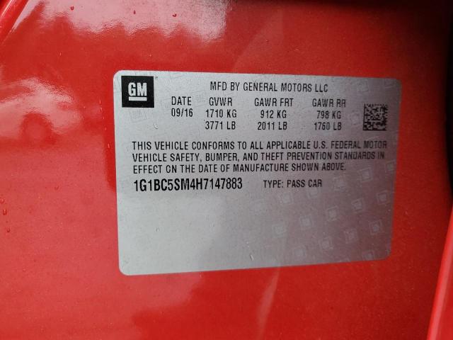 2017 CHEVROLET CRUZE LS - 1G1BC5SM4H7147883