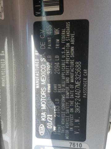 2021 KIA FORTE FE #3296250484