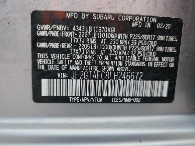 2020 SUBARU CROSSTREK #3278595960