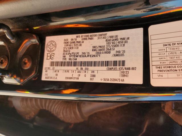 2018 FORD F150 SUPER - 1FTEW1EGXJFE29371