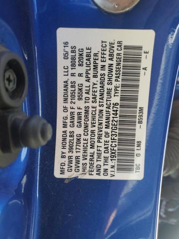 2016 HONDA CIVIC EX - 19XFC1F37GE214476