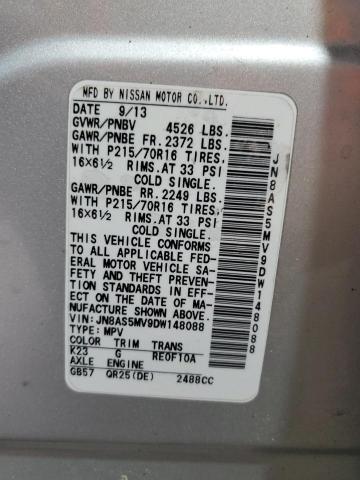 2013 NISSAN ROGUE S - JN8AS5MV9DW148088