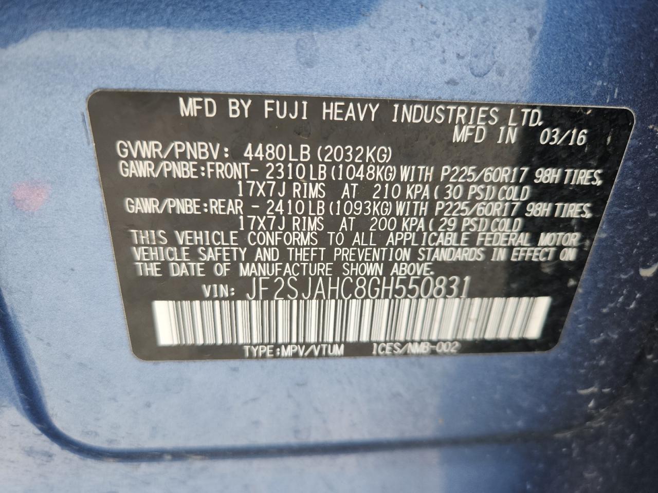 SUBARU FORESTER 2.5I LIMITED