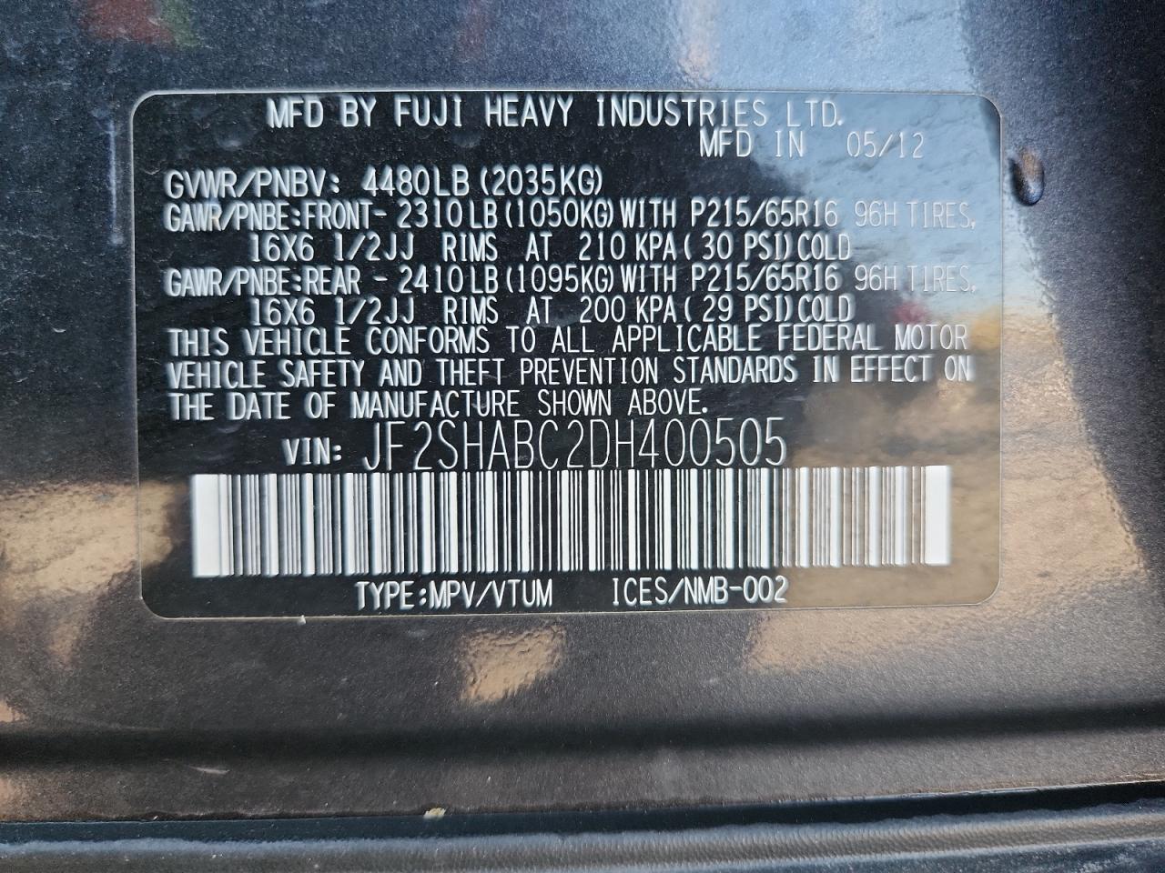 SUBARU FORESTER 2.5X