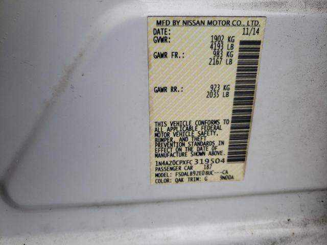 2015 NISSAN LEAF S #3281936089