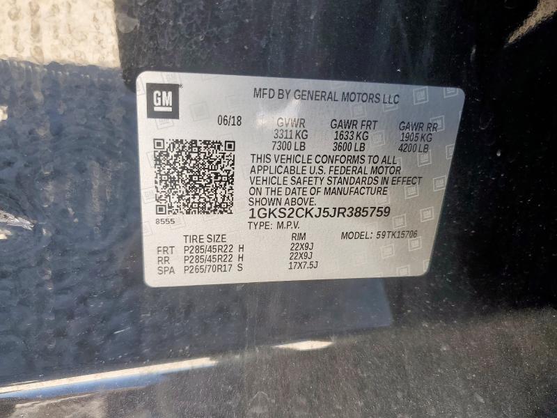 2018 GMC YUKON DENA - 1GKS2CKJ5JR385759