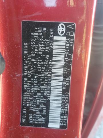 2016 TOYOTA COROLLA L - 5YFBURHE4GP433998