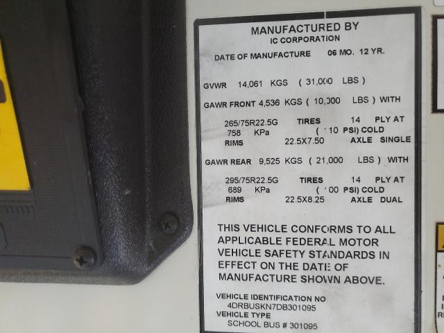 2013 IC CORPORATION CE SERIES SCHOOL #3279886277