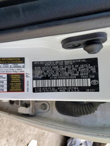 2016 TOYOTA CAMRY LE #3286568162