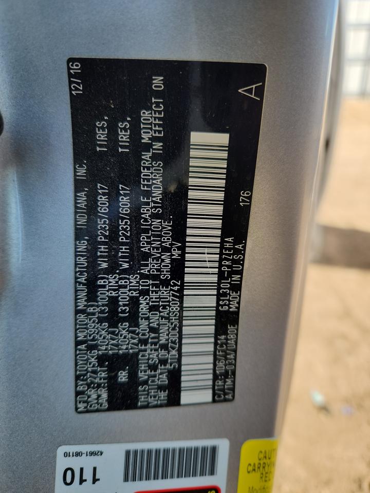 Lot #3271096120 2017 TOYOTA SIENNA LE