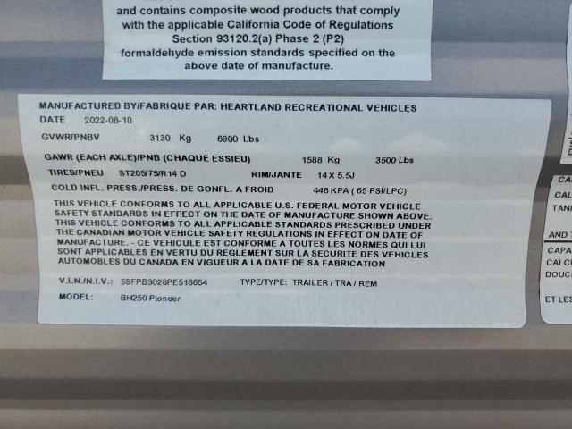 2023 HEART LAND PIONEER SE #3310408034