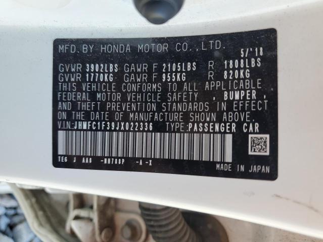 2018 HONDA CIVIC EX - JHMFC1F39JX022336