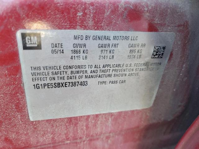 2014 CHEVROLET CRUZE LT #3284835524