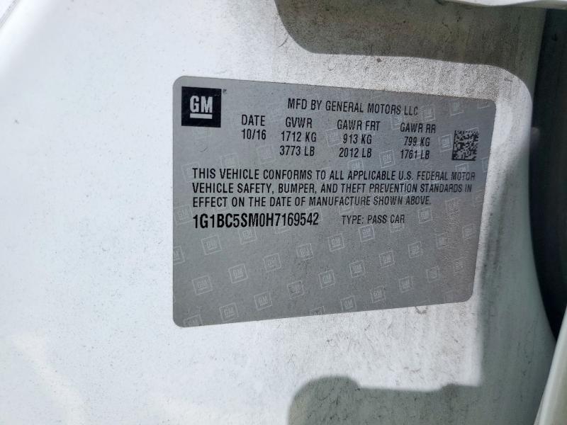 2017 CHEVROLET CRUZE LS 1G1BC5SM0H7169542