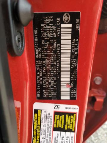 2020 TOYOTA CAMRY SE 4T1G11AK1LU384879