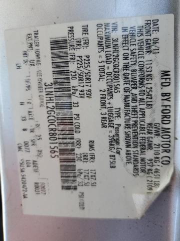 2012 LINCOLN MKZ - 3LNHL2GC0CR801565