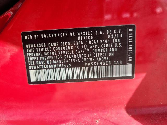 2019 VOLKSWAGEN JETTA GLI - 3VW6T7BU6KM164439